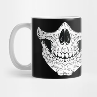 Half faced skull Mug